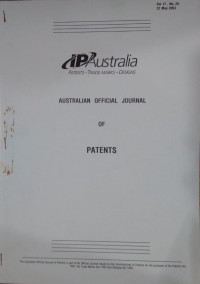 Image of IP australia patents - trade marks - designs vol.17 no.20, 22 may 2003