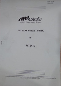 Image of IP australia patents - trade marks - designs vol. 17 no.22, 5 june 2003