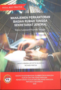 Image of Manajemen perkantoran bagian rumah tangga sekertariat jenderal : Teknis subtantif rumah tangga