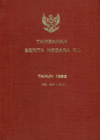 Image of Tambahan berita negara ri : tahun 1982 no. 401-450