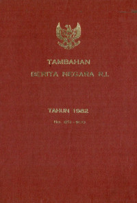 Tambahan berita negara ri : tahun 1982 no. 851-900