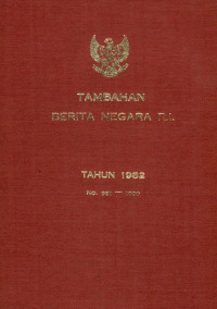 Image of Tambahan berita negara ri : tahun 1982 no. 951-1000