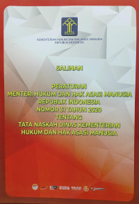 Image of Salinan peraturan menteri hukum dan hak asasi manusia Republik Indonesia nomor 21 tahun 2020 tentang tata naskah dinas kementerian hukum dan hak asasi manusia