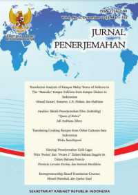 Jurnal penerjemahan : vol. 9, no. 2 desember 2022