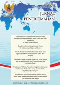 Jurnal penerjemahan : vol. 9, no. 1 juli 2022