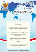 Jurnal penerjemahan : vol. 10, no. 1 juli 2023