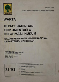 Image of Warta pusat jaringan dokumentasi & informasi hukum : 21/93