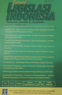 Image of Jurnal legislasi indonesia : Vol.14 no.3 - september 2017
