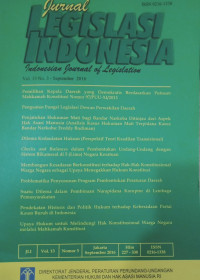Image of Jurnal legislasi indonesia : Vol.13 no.3 - september 2016