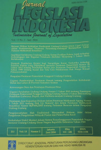 Image of Jurnal legislasi indonesia : Vol.13 no.2 - juni 2016