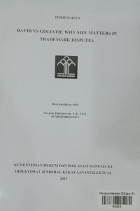 Image of Terjemahan david vs goliath : why size matters in trademark disputes