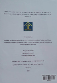 Image of Permasalahan dan tantangan hukum pendaftaran merek untuk pengusaha kecil dalam penguatan komunitas ekonomi kreatif di indonesia