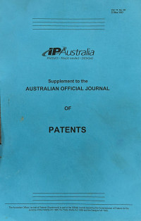 Image of Supplement to the Australian official journal of patents