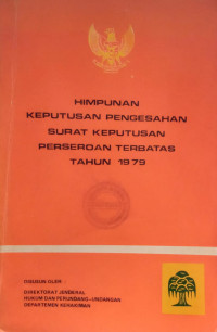 Image of Himpunan keputusan pengesahan surat keputusan perseroan terbatas tahun 1979