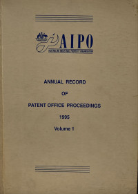 Image of Annual record of patent office proceedings 1995 volume 1