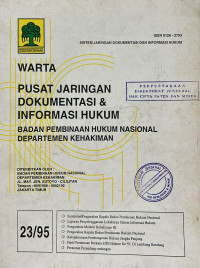 Image of Warta pusat jaringan dokumentasi & informasi hukum : 23/95