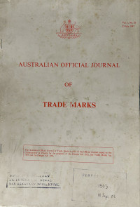 Image of Australian official journal of trade marks