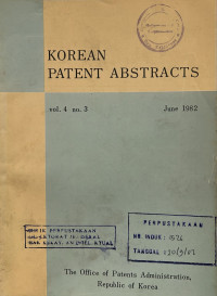 Korean patent abstracts : june 1982