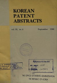 Korean patent abstracts : september 1988