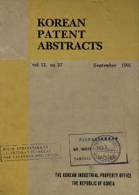 Image of Korean patent abstracts : september 1991