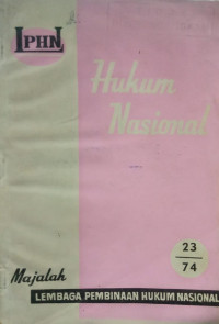Image of Hukum nasional 23/74