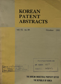 Image of Korean patent abstracts : october 1991
