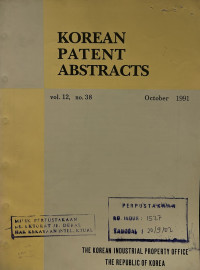 Image of Korean patent abstracts : october 1991