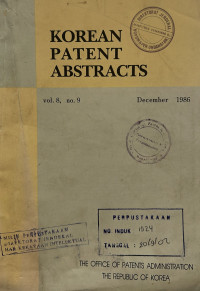 Image of Korean patent abstracts : december 1986