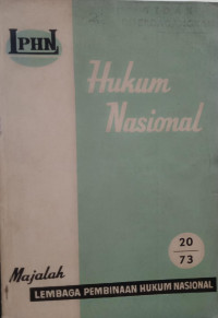 Image of Hukum nasional 20/73