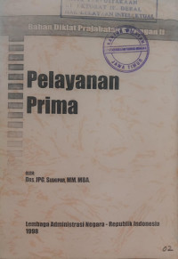 Image of Bahan diklat prajabatan golongan II pelayanan prima