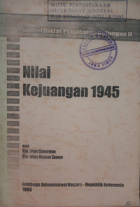 Bahab diklat prajabatan golongan II nilai kejuangan 1945