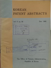 Image of Korean patent abstracts : dec. 1981