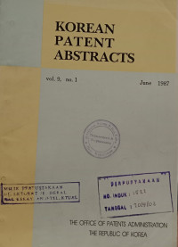 Image of Korean patent abstracts : june 1987