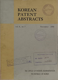 Image of Korean patent abstracts : november 1986