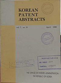 Image of Korean patent abstracts : april 1986