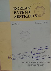 Image of Korean patent abstracts : december 1985