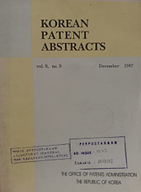 Image of Korean patent abstracts : december 1987
