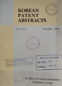 Image of Korean patent abstracts : december 1986