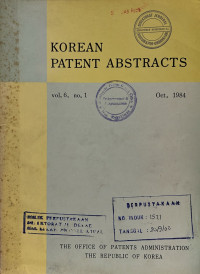 Image of Korean patent abstracts : oct 1984
