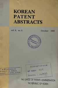 Korean patent abstracts : october 1986