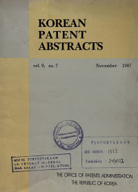 Image of Korean patent abstracts : november 1987