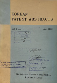 Image of Korean patent abstracts : apr 1982