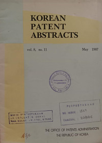 Image of Korean patent abstracts : may 1987