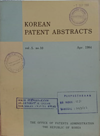 Image of Korean patent abstracts : apr 1984