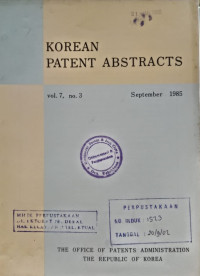 Image of Korean patent abstracts : september 1985