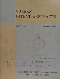 Image of Korean patent abstracts : october 1985