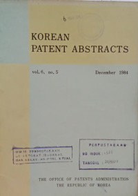 Korean patent abstracts : december 1984