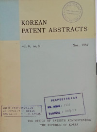 Image of Korean patent abstracts : nov.1984