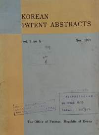 Korea patent abstracts : nov. 1979