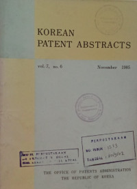 Image of Korean patent abstracts : november 1985